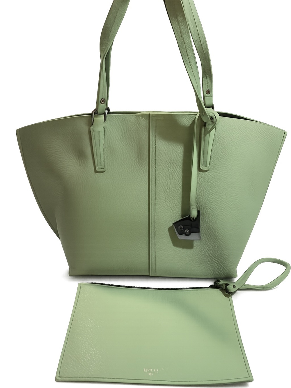 Botkier Mint Green Leather Tote with Wristlet